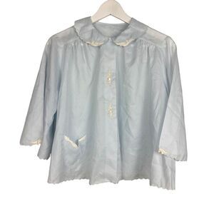 Saab Lingerie Women's Blue Bed Jacket size Medium
